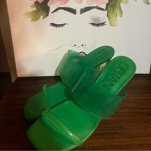 Green sandals